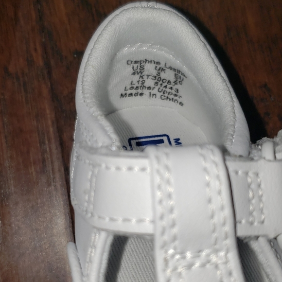 Keds Daphne T Strap White Lea Girls Shoe - Picture 2 of 8